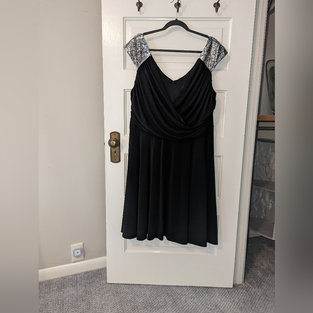 Betsy and Adam black cocktail dress size 20